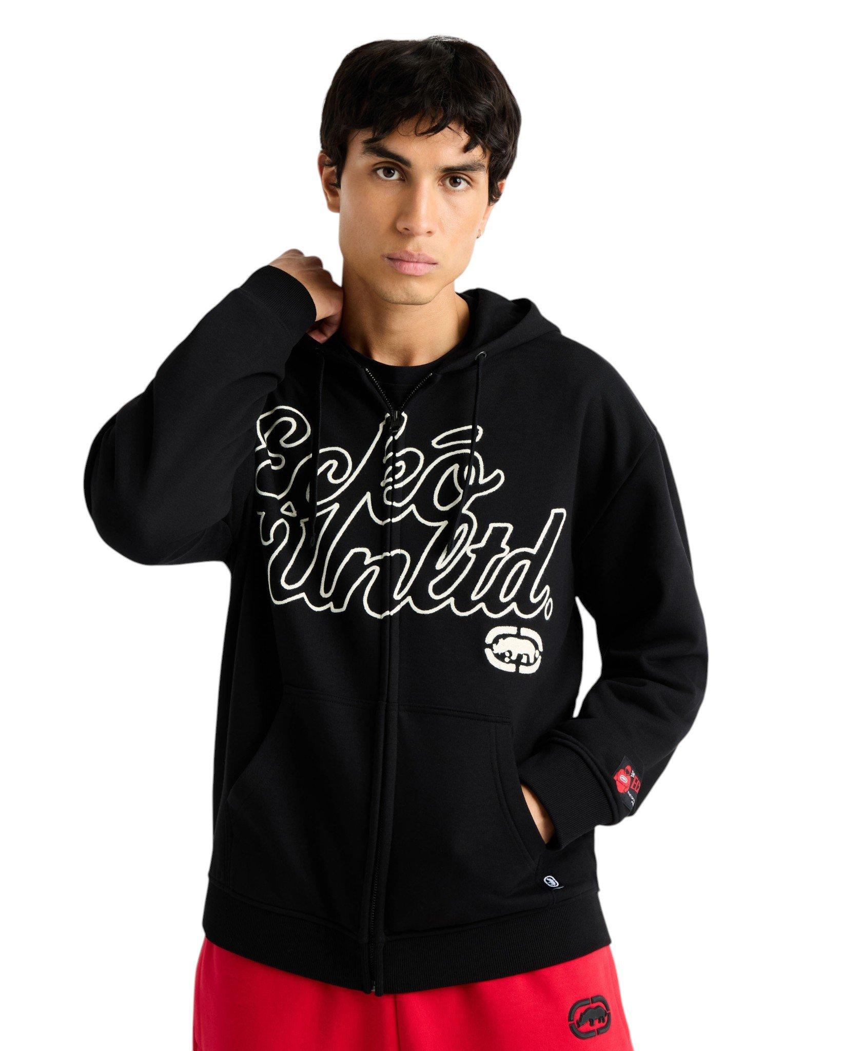 ecko unltd. Men's Linked Up Zip Jacket - Black - BLACK